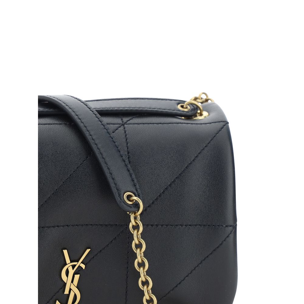 Saint Laurent Schwarze Lamm-Umhängetasche Ovis Aries Aries